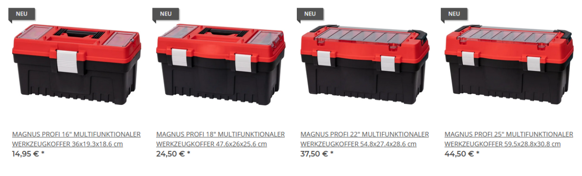 Neu im Sortiment MAGNUS PROFI Werkzeugkoffer  - Neu im Sortiment MAGNUS PROFI Werkzeugkoffer 
