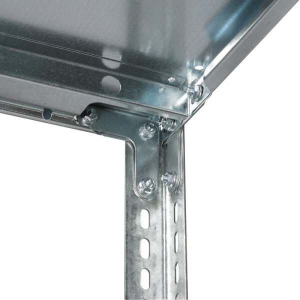 Anbauregal Schraubsystem RAL 7035, 2000x1000x400 mm, 5 Boeden, Typ 85 kg
