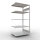 Stecksystem Anbauregal RAL 7035, 2000x1000x800 mm, 5 MultiPlus Boeden Typ 150 kg, mit Kreuzstrebe