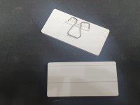 Dymo Namenschild zweizeilig mit Clip 9mm weiß