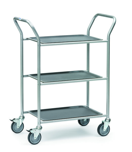 Servierwagen 5033 Ladeflaeche 430 x 610 mm - weissaluminium -