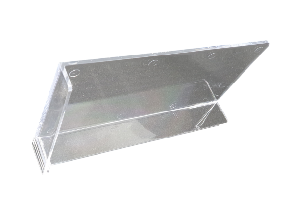 Fachteiler Acryl links L20 H10 Kunststoff, klar für Tegometall Fachboden Tego Regal Gondel