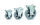 Bockrolle 125 x 40 mm mit Elastic-Bereifung BLAUGRAU