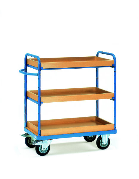 Etagenwagen 8122 mit Kaesten Ladeflaeche 1.000 x 700 mm