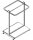mobile Shelf & clothes frame Basic H140 B100 cm jurawhite