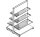 Gondola Basic with glass shelves H160 T47 B100 cm jurawhite