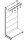 Wallshelf Basic with Bicycle hook H220 T47 B100 cm jurawhite