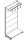Wallshelf Basic with Bicycle hook H220 T47 B100 cm jurawhite