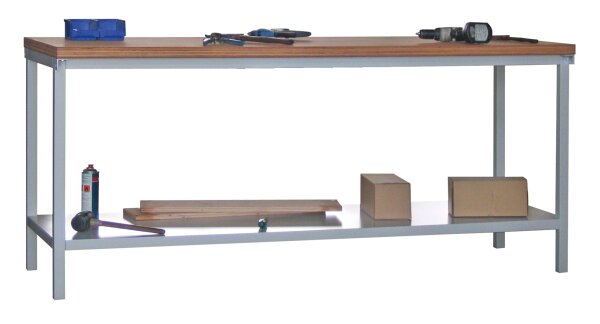 Werkbank 900x700x2000, 1 unterer Ablageboden