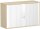 Anstell-Querrollladenschrank Oberboden 25 mm, mit StellfÃ¼ÃŸen, abschlieÃŸbar, 1200x425x720, Silber/Ahorn