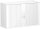 Querrollladenschrank Oberboden 25 mm, mit Standfüßen, abschließbar, 1200x425x798, Silber/Weiß