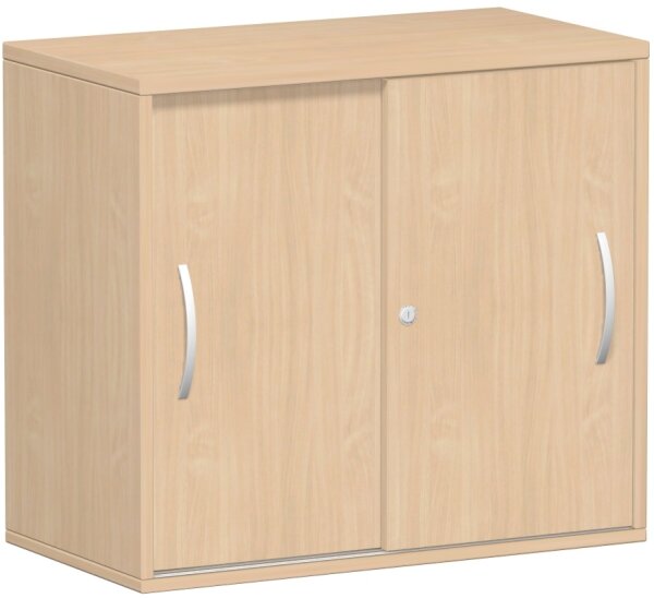 Anstell-SchiebetÃ¼renschrank Oberboden 25 mm, mit StellfÃ¼ÃŸen, abschlieÃŸbar, 800x425x720, Buche/Buche