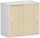 SchiebetÃ¼renschrank Oberboden 25 mm, mit StandfÃ¼ÃŸen, abschlieÃŸbar, 800x425x798, Ahorn/Lichtgrau