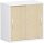 Schiebetürenschrank Oberboden 25 mm, mit Standfüßen, abschließbar, 800x425x798, Ahorn/Weiß