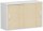 SchiebetÃ¼renschrank Oberboden 25 mm, mit StandfÃ¼ÃŸen, abschlieÃŸbar, 1200x425x798, Ahorn/Lichtgrau