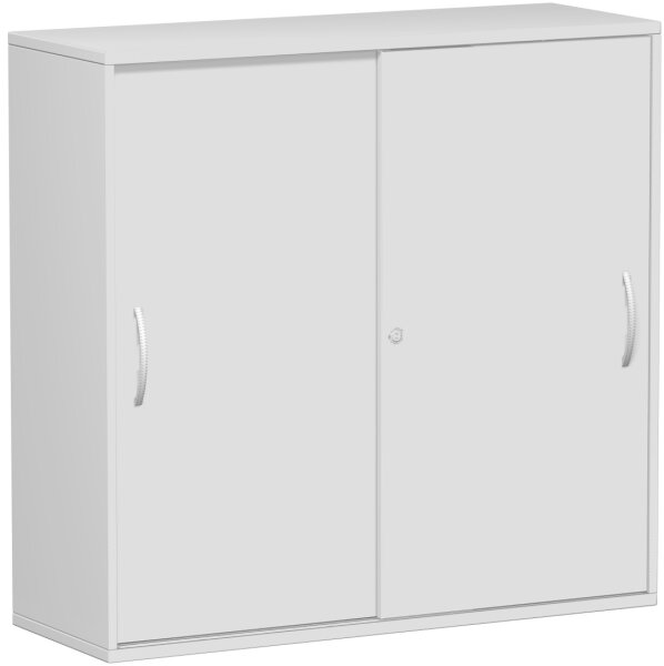 SchiebetÃ¼renschrank Oberboden 25 mm, mit StandfÃ¼ÃŸen, abschlieÃŸbar, 1200x425x1182, Lichtgrau/Lichtgrau