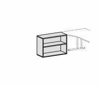 Anstell-Regal, 1 Dekor-Einlegeboden, 1000x425x720, Lichtgrau