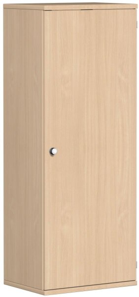 Garderobenschrank mit ausziehbarem Garderobenhalter, Schloss rechts, abschließbar, 600x425x1536, Buche/Buche