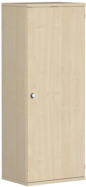 Garderobenschrank mit ausziehbarem Garderobenhalter, Schloss links, abschließbar, 600x425x1536, Ahorn/Ahorn