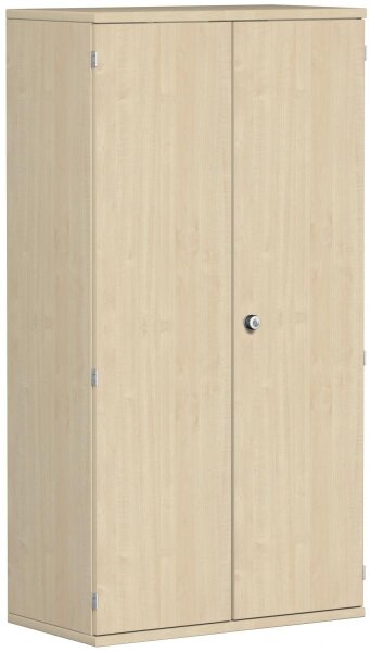 Garderobenschrank mit ausziehbarem Garderobenhalter, abschließbar, 800x425x1536, Ahorn/Ahorn