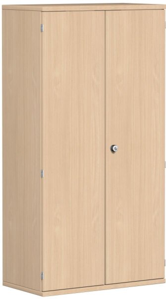 Garderobenschrank mit ausziehbarem Garderobenhalter, abschließbar, 800x425x1536, Buche/Buche