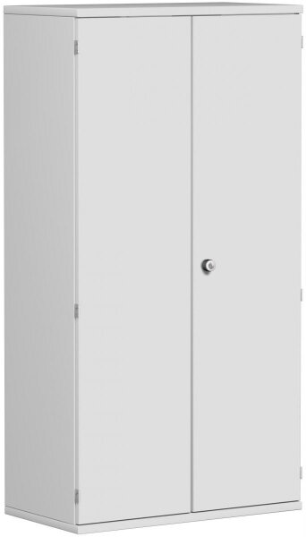 Garderobenschrank mit ausziehbarem Garderobenhalter, abschließbar, 800x425x1536, Lichtgrau/Lichtgrau