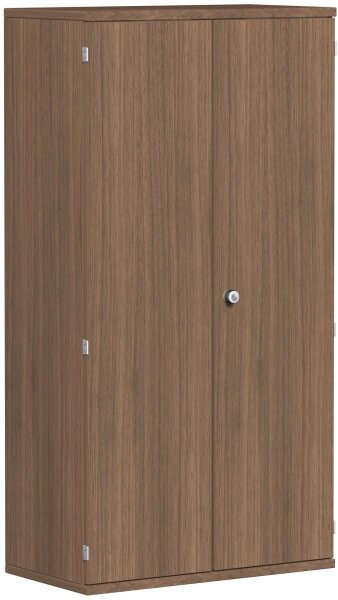 Garderobenschrank mit ausziehbarem Garderobenhalter, abschließbar, 800x425x1536, Nussbaum/Nussbaum