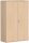 Garderobenschrank mit ausziehbarem Garderobenhalter, mit Mittelseite und 3 Dekor-Einlegeböden, abschließbar, 1000x425x1536, Buche/Buche