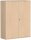Garderobenschrank mit ausziehbarem Garderobenhalter, mit Mittelseite und 3 Dekor-Einlegeböden, abschließbar, 1200x425x1536, Buche/Buche