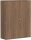 Garderobenschrank mit ausziehbarem Garderobenhalter, mit Mittelseite und 3 Dekor-Einlegeböden, abschließbar, 1200x425x1536, Nussbaum/Nussbaum