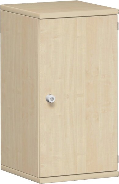 Flügeltürenschrank, 1 Dekor-Einlegeboden, abschließbar, Schloss links, 400x425x768, Ahorn/Ahorn