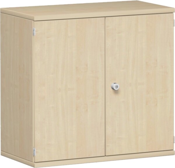 Flügeltürenschrank, 1 Dekor-Einlegeboden, abschließbar, 800x425x768, Ahorn/Ahorn