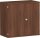 Flügeltürenschrank, 1 Dekor-Einlegeboden, abschließbar, 800x425x768, Nussbaum/Nussbaum