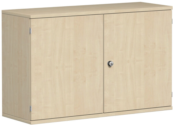 Flügeltürenschrank, 1 Dekor-Einlegeboden, abschließbar, 1000x425x768, Ahorn/Ahorn