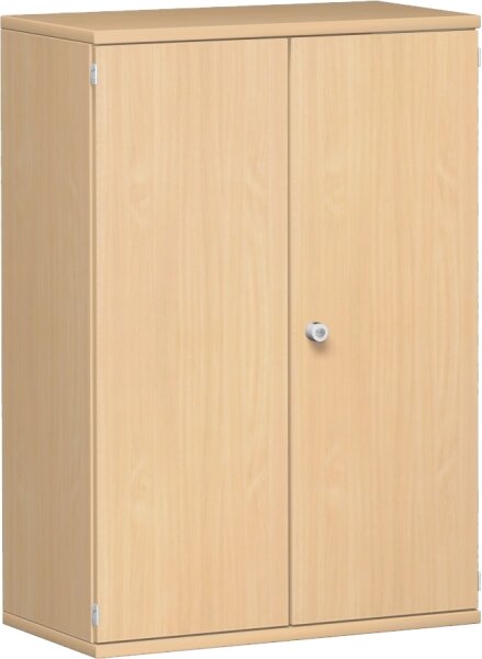 Flügeltürenschrank, 2 Dekor-Einlegeböden, abschließbar, 800x425x1152, Buche/Buche