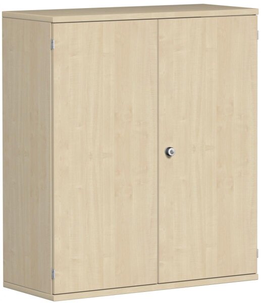 Flügeltürenschrank, 2 Dekor-Einlegeböden, abschließbar, 1000x425x1152, Ahorn/Ahorn