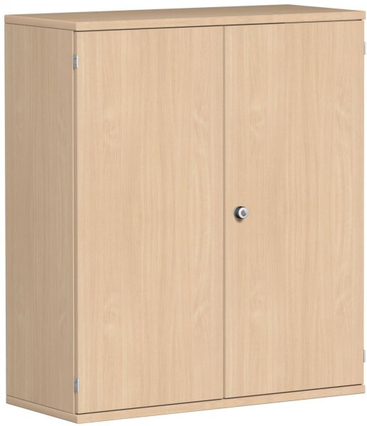 Flügeltürenschrank, 2 Dekor-Einlegeböden, abschließbar, 1000x425x1152, Buche/Buche