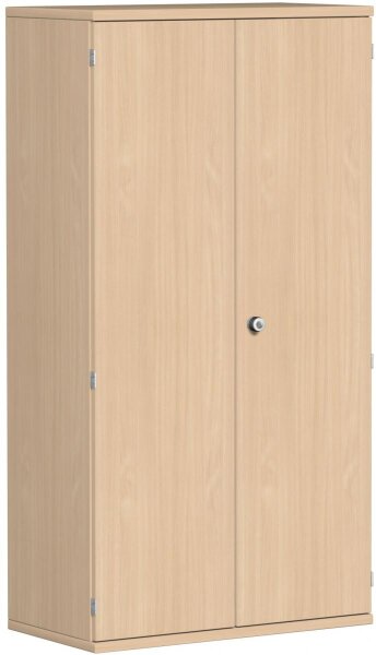 Flügeltürenschrank, 3 Dekor-Einlegeböden, abschließbar, 800x425x1536, Buche/Buche