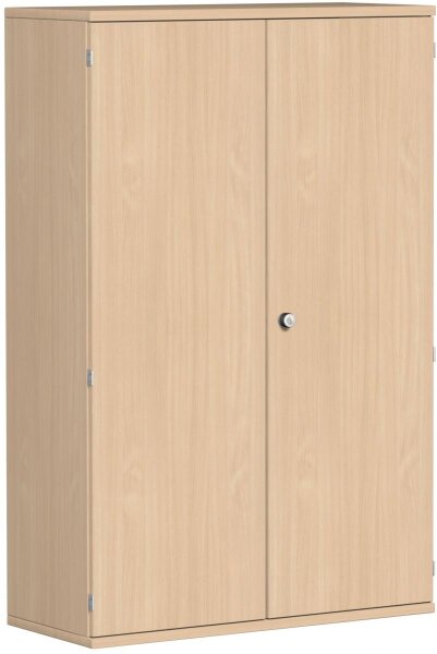 Flügeltürenschrank, 3 Dekor-Einlegeböden, abschließbar, 1000x425x1536, Buche/Buche