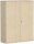 Flügeltürenschrank, 3 Dekor-Einlegeböden, abschließbar, 1200x425x1536, Ahorn/Ahorn