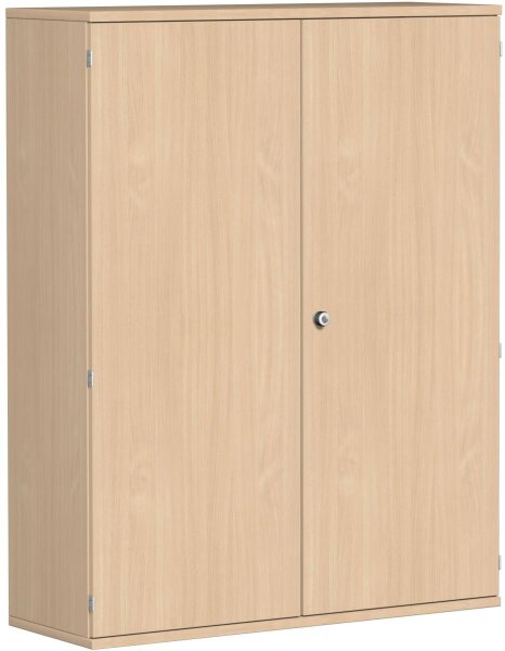 Flügeltürenschrank, 3 Dekor-Einlegeböden, abschließbar, 1200x425x1536, Buche/Buche