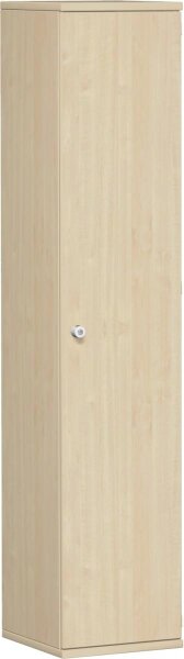 Flügeltürenschrank, 4 Dekor-Einlegeböden, abschließbar, Schloss links, 400x425x1920, Ahorn/Ahorn