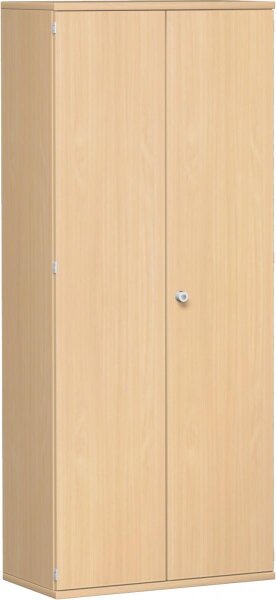 Flügeltürenschrank, 4 Dekor-Einlegeböden, abschließbar, 800x425x1920, Buche/Buche