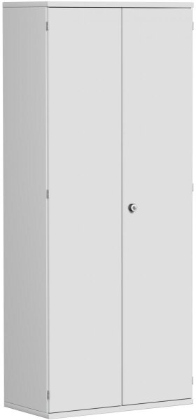Flügeltürenschrank, 4 Dekor-Einlegeböden, abschließbar, 1000x425x1920, Lichtgrau/Lichtgrau