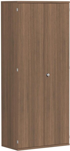 Flügeltürenschrank, 4 Dekor-Einlegeböden, abschließbar, 1000x425x1920, Nussbaum/Nussbaum