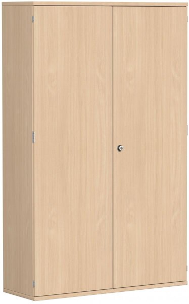 Flügeltürenschrank, 4 Dekor-Einlegeböden, abschließbar, 1200x425x1920, Buche/Buche