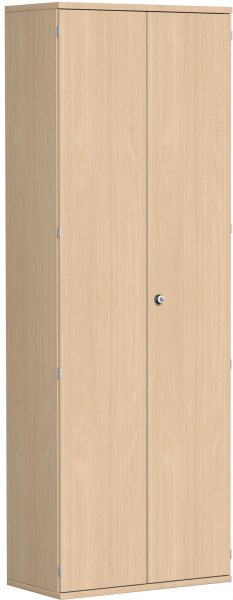 Flügeltürenschrank, 5 Dekor-Einlegeböden, abschließbar, 800x425x2304, Buche/Buche