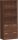 Modulschrank 1. + 2. OH Hängeregistratur mit Zentralverriegelung und Auszugssperre, abschließbar, 3. - 5. OH Regal, 2 Dekor-Einlegeböden, Wandbefestigung erforderlich, 800x425x1920, Nussbaum/Nussbaum