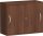 Anstell-Schiebetürenschrank mit Mittelseite, 2 Dekor-Einlegeböden, mit Stellfüßen, abschließbar, 1000x425x720, Nussbaum/Nussbaum