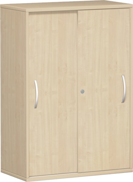 Schiebetürenschrank, 2 Dekor-Einlegeböden, abschließbar, 800x425x1152, Ahorn/Ahorn